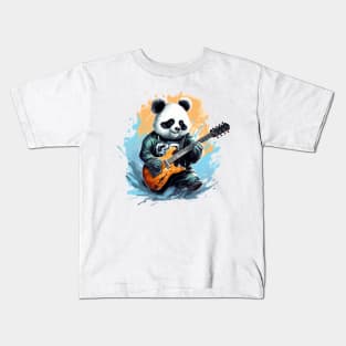 panda play guitar Kids T-Shirt